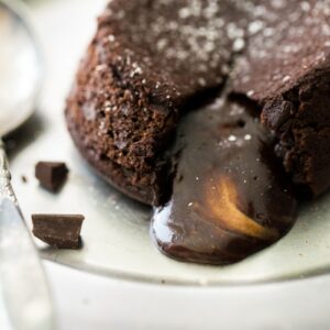 round baked cake on plate