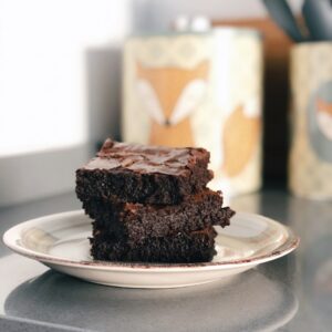 chocolate cake on white ceramic plate